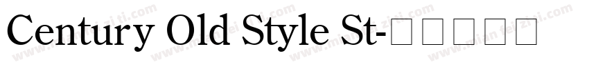 Century Old Style St字体转换